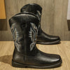 MEN'S MINIMALIST RETRO EMBROIDERED KNIGHT BOOTS 57587861YL