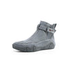 MEN'S SOLID COLOR SIDE ZIPPER RETRO ANKLE BOOTS 02388809YL