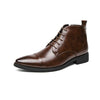 MEN'S FORMAL BUSINESS SOFT LEATHER LACE UP BOOTS 03149899YL