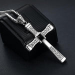 MEN'S CROSS PENDANT TITANIUM STEEL NECKLACE 96610413S