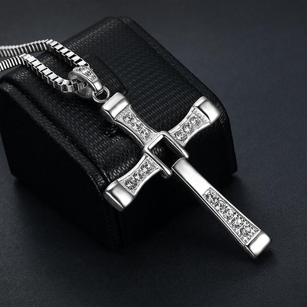 MEN'S CROSS PENDANT TITANIUM STEEL NECKLACE 96610413S