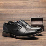 MEN'S RETRO LACE UP FORMAL LEATHER SHOES 60444988YL