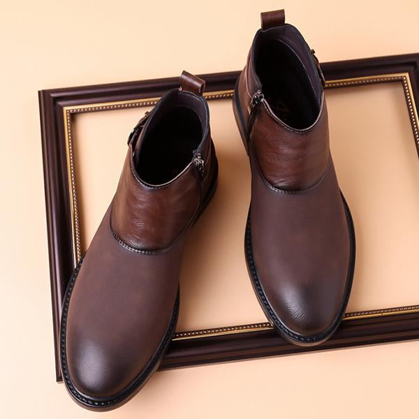 MEN'S CASUAL RETRO BELT BUCKLE BOOTIES 43610906S