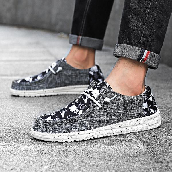 MEN'S HALLOWEEN SKULL CANVAS CASUAL SHOES 18749266S