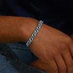 MEN'S FASHION GEOMETRIC BLUE RHINESTONE BRACELET 12575283S