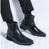 MEN'S RETRO POINTED CHELSEA LEATHER BOOTS 89351996YL