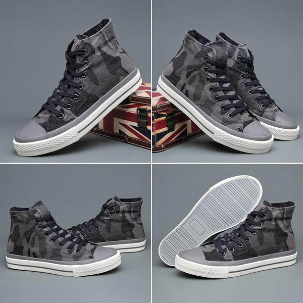 MEN'S CASUAL CAMOUFLAGE HIGH-TOP CANVAS SHOES 51837018S