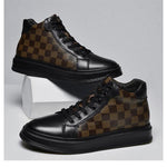 MEN'S SOFT SOLED CHECKERED LACE UP BOOTS 24014350YL