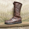 MEN'S RETRO FRONT LACE-UP FLAT MID-CALF BOOTS 47136729S