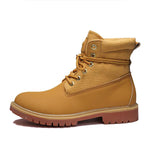 MEN'S CASUAL PLUSH WARM STITCHING LACE-UP BOOTS 48388849S