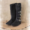 MEN'S VINTAGE MEDIEVAL BELT BUCKLE KNEE-HIGH BOOTS 02395535S