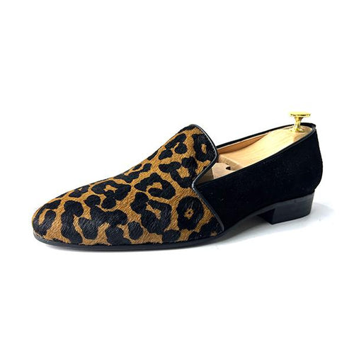 MEN'S RETRO LEOPARD PRINT LOAFERS 44630729S