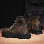 MEN'S RETRO BIKER LACE UP BOOTS 31779722YL