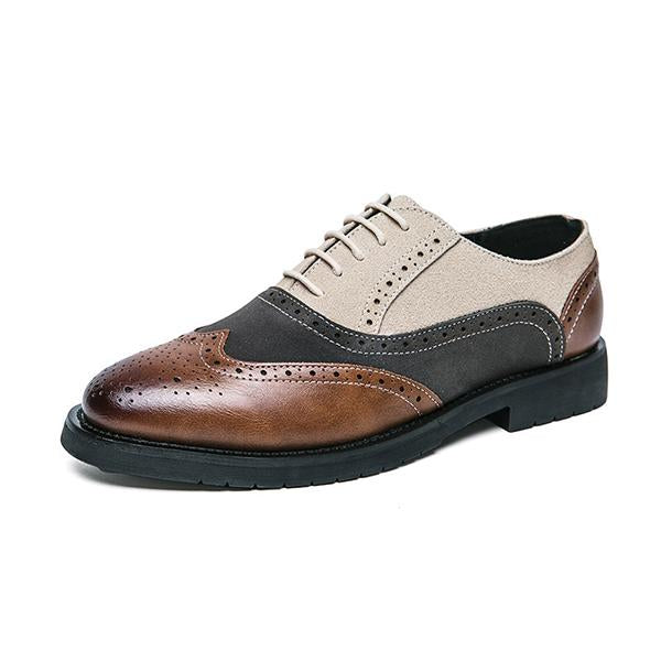 MEN'S FASHION BROGUE CARVED STITCHING LEATHER SHOES 05593068S