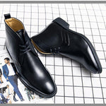 MEN'S RETRO HIGH TOP BUSINESS CASUAL LEATHER BOOTS 24291748YL