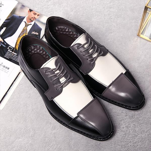 MEN'S CONTRASTING LACE-UP WEDDING SHOES 34793288S