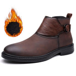 MEN'S CASUAL RETRO BELT BUCKLE BOOTIES 43610906S