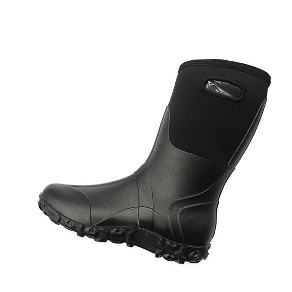 MEN'S RAIN BOOTS BLACK WATERPROOF MID CALF LIGHTWEIGHT BOOTIES FASHION OUT WORK COMFORTABLE GARDEN SHOES 46129247YL