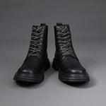 MEN'S RETRO LACE UP CASUAL LEATHER BOOTS 81247603YL