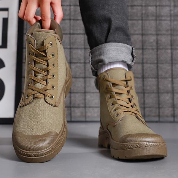 MEN'S CASUAL LACE-UP ANTI-SLIP CANVAS SHOES 51025401S