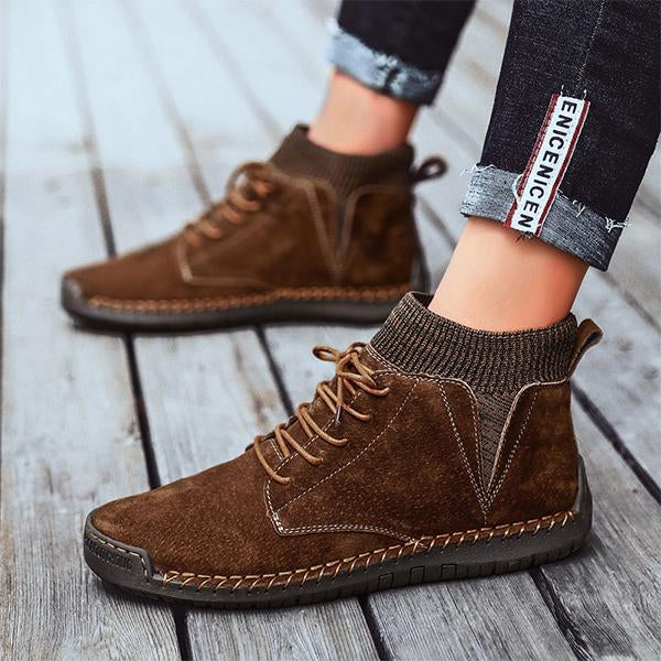 MEN'S CASUAL HAND-STITCHED ANKLE BOOTS 16230619S