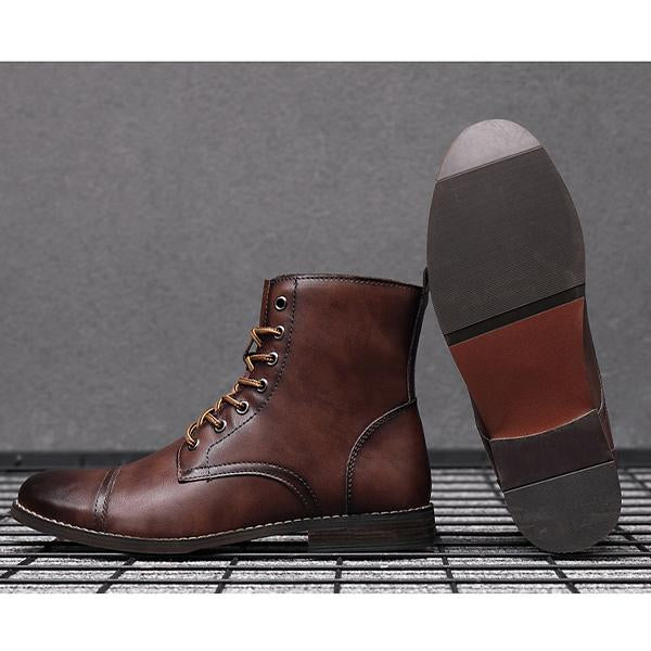 MEN'S POINTED RETRO LACE UP BOOTS 90169516YL