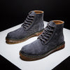 MEN'S RETRO RUBBER SOLE WEAR-RESISTANT LACE-UP BOOTS 70436186S