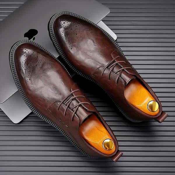 MEN'S CASUAL CARVED LACE-UP DRESS SHOES 05864952S