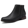 MEN'S RETRO ZIPPER CHELSEA LEATHER BOOTS 20831710YL