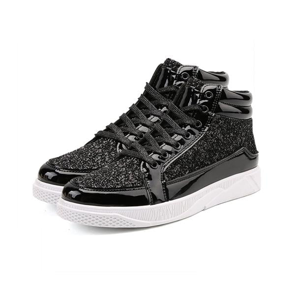 MEN'S STYLISH CASUAL SHINY HIGH-TOP SNEAKERS 59243087S