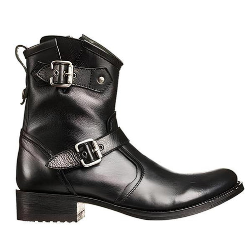 MEN'S RETRO BUCKLE LEATHER BOOTS 58372334YL