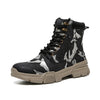 MEN'S STYLISH PRINTED LACE UP BOOTS 07190656YL