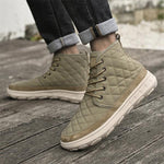 MEN'S LACE UP PLUSH CASUAL HIGH TOP SNOW BOOTS 75362708S