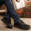 MEN'S RETRO CASUAL PLUSH LACE-UP LEATHER SHOES 25830857S