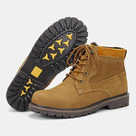 MEN'S RETRO SOLID COLOR LACE UP BOOTS 63952553YL