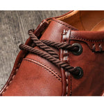 MEN'S RETRO LACE UP CASUAL LEATHER SHOES 64659179YL