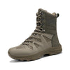 MEN'S GREEN LACE UP OUTDOOR HIKING BOOTS 91678971YL