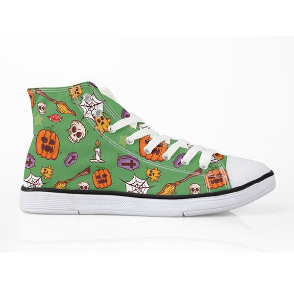 MEN'S HALLOWEEN SKELETON PRINTED SHOES 21659686YL