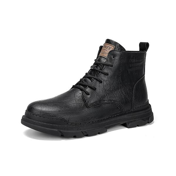 MEN'S HIGH TOP RETRO MOTORCYCLE LEATHER BOOTS 44723860YL