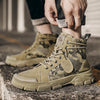 MEN'S LACE-UP THICK-SOLED VINTAGE CAMOUFLAGE BOOTS 19262647S