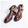 MEN'S RETRO LACE-UP FRONT LOW BOOTS WITH RAW CUFFS 42144742S