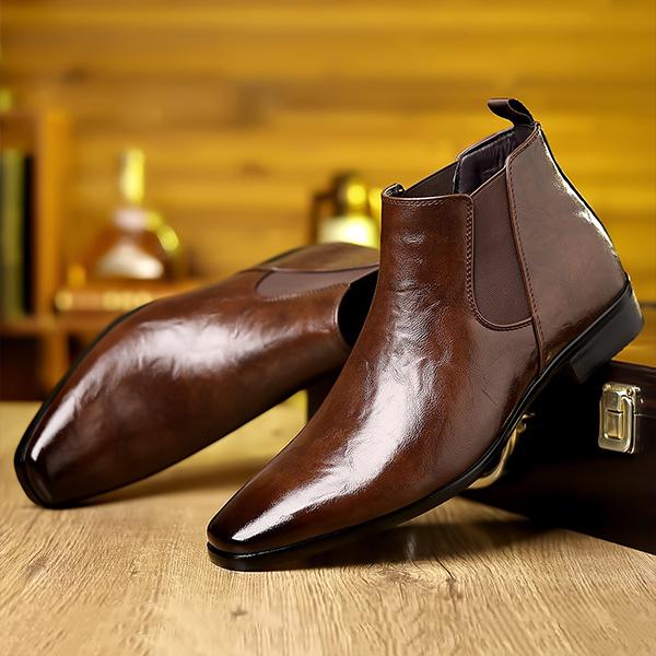 MEN'S CASUAL BUSINESS POINTED TOE CHELSEA BOOTS 17926509S