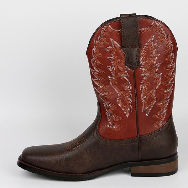 MEN'S SQUARE EMBROIDERED WESTERN BOOTS 11904465YL