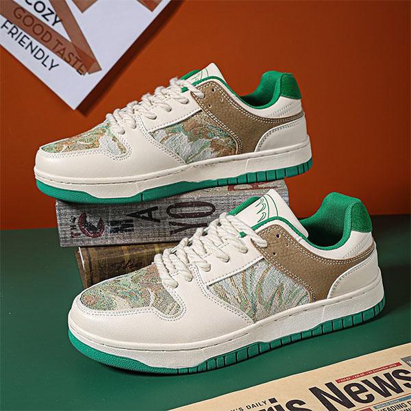 MEN'S OIL PAINTING DESIGN FEELING NICHE THICK SOLED RETRO SPORTS AND LEISURE SHOES 39139603YL