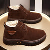 MEN'S CASUAL HIGH-TOP THICK-SOLED LACE-UP COTTON SHOES 28011081S