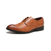 MEN'S LACE-UP PLAID CASUAL DRESS SHOES 36427871S