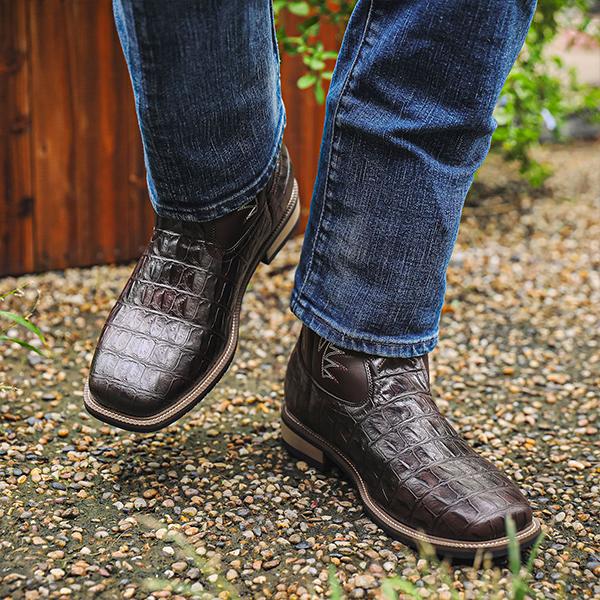 MEN'S VINTAGE STONE EMBROIDERED COWBOY BOOTS 51924600S