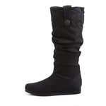 MEN'S CASUAL ROUND TOE FLAT KNEE-HIGH BOOTS 69822606S