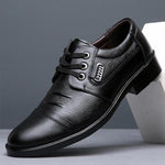 MEN'S CASUAL LACE-UP PLEATED DRESS SHOES 14162785S