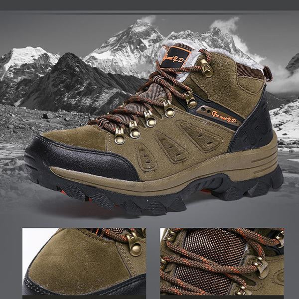 MEN'S LACE UP WARM LINED NON SLIP HIKING BOOTS 00698730YL